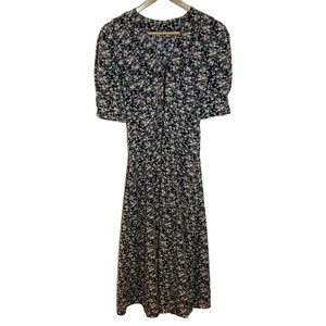 VINTAGE Boho Summer Midi Floral Dress